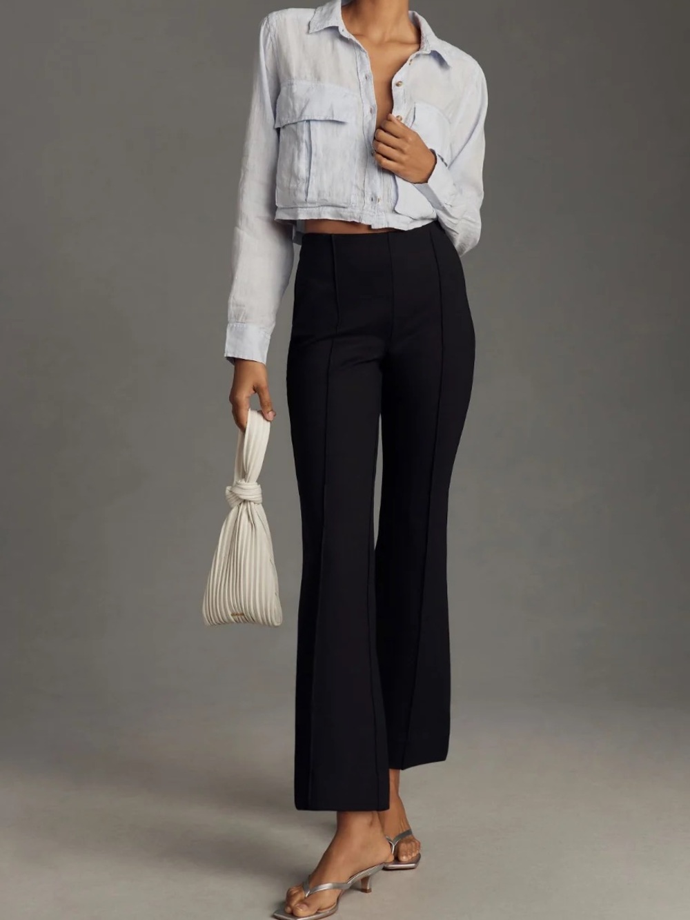 Maeve The Margot Kick Flare Cropped Tailored Pants | M